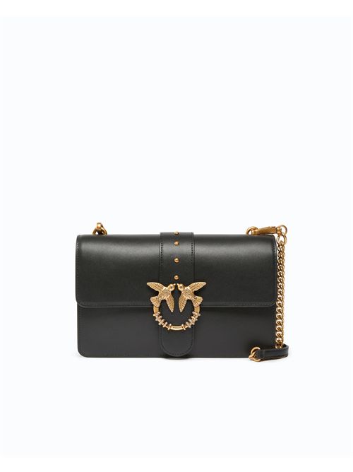 Borsa a tracolla media Love Bag One in pelle con fibbia gioiello